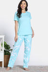 Zivame Floral Hush Knit Cotton Pyjama Set - Island Paradise — thumbnail 2
